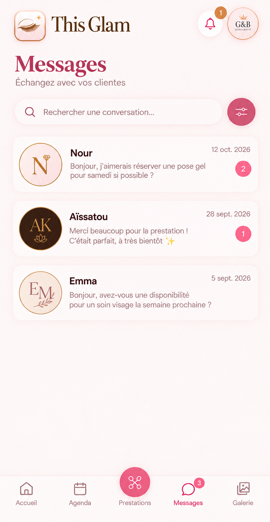 Messagerie This Glam